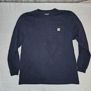 Carhartt Men's Navy Long Sleeve Shirt XL Tall